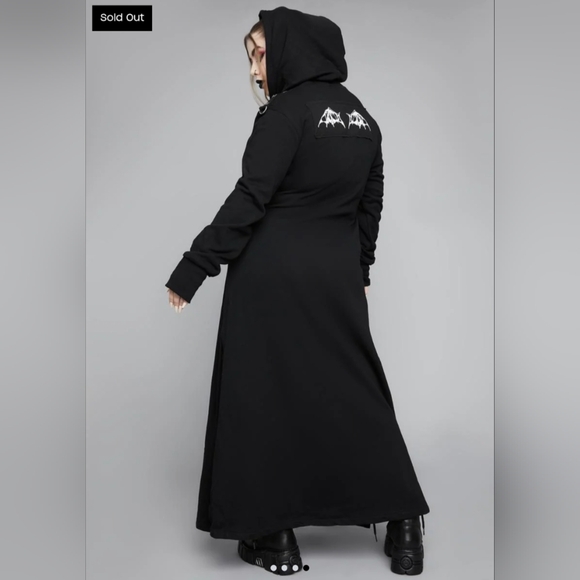 Dolls Kill Widow Eternal Fear and Loathing Duster Hoodie - Picture 3 of 10